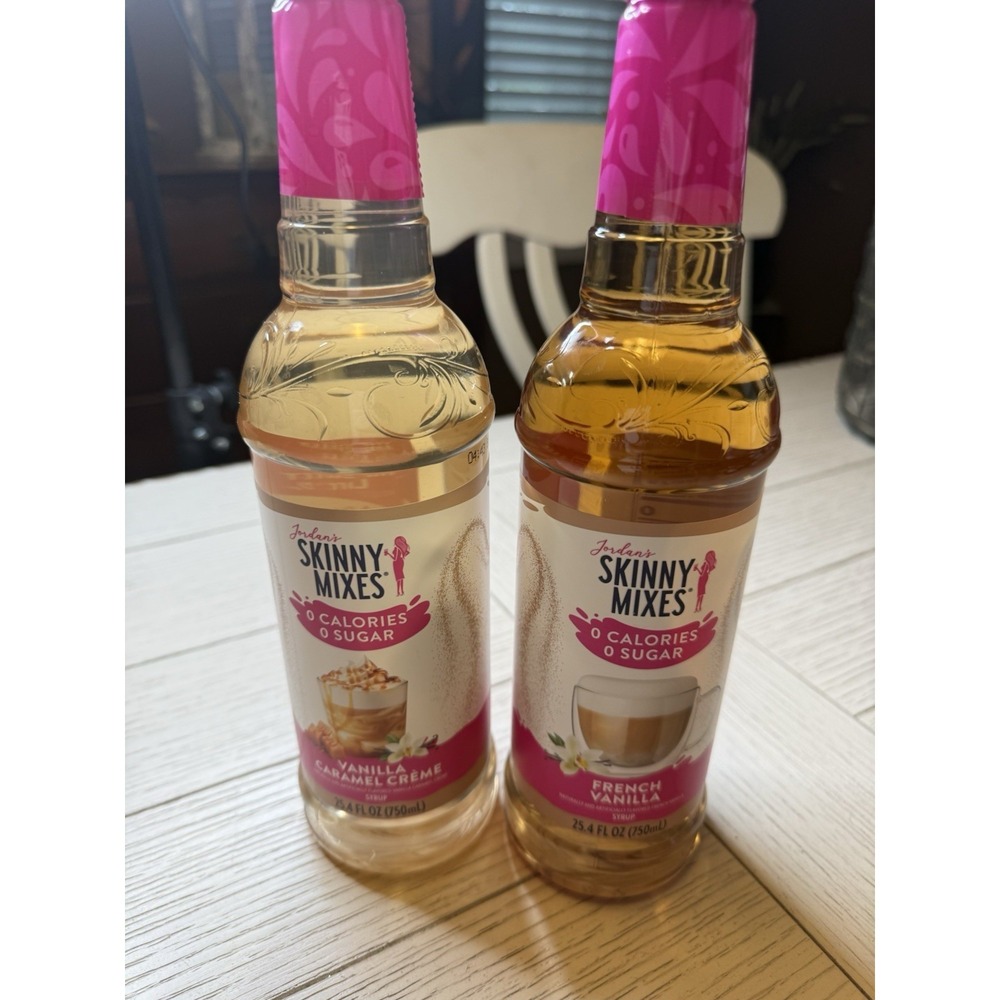 Jordan's Skinny Mixes Syrup 0 Calories 0 Sugar 25.4 FL‎ OZ  750mL, 2 Bottles NEW